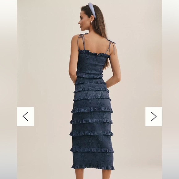 V Chapman Lily Dress Size 2 in Navy Bouquet - Picture 3 of 7